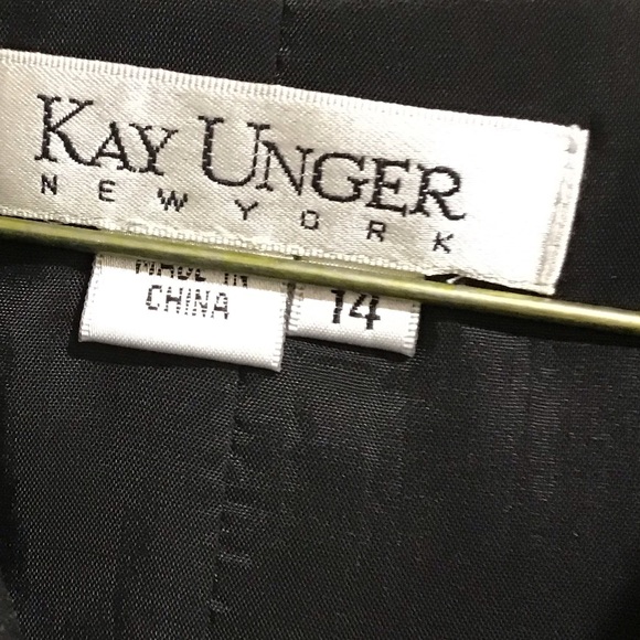 NWOT Beautiful Kay Unger Designer Dress in Size 14 (Never Worn) in solid Black. - Picture 2 of 6